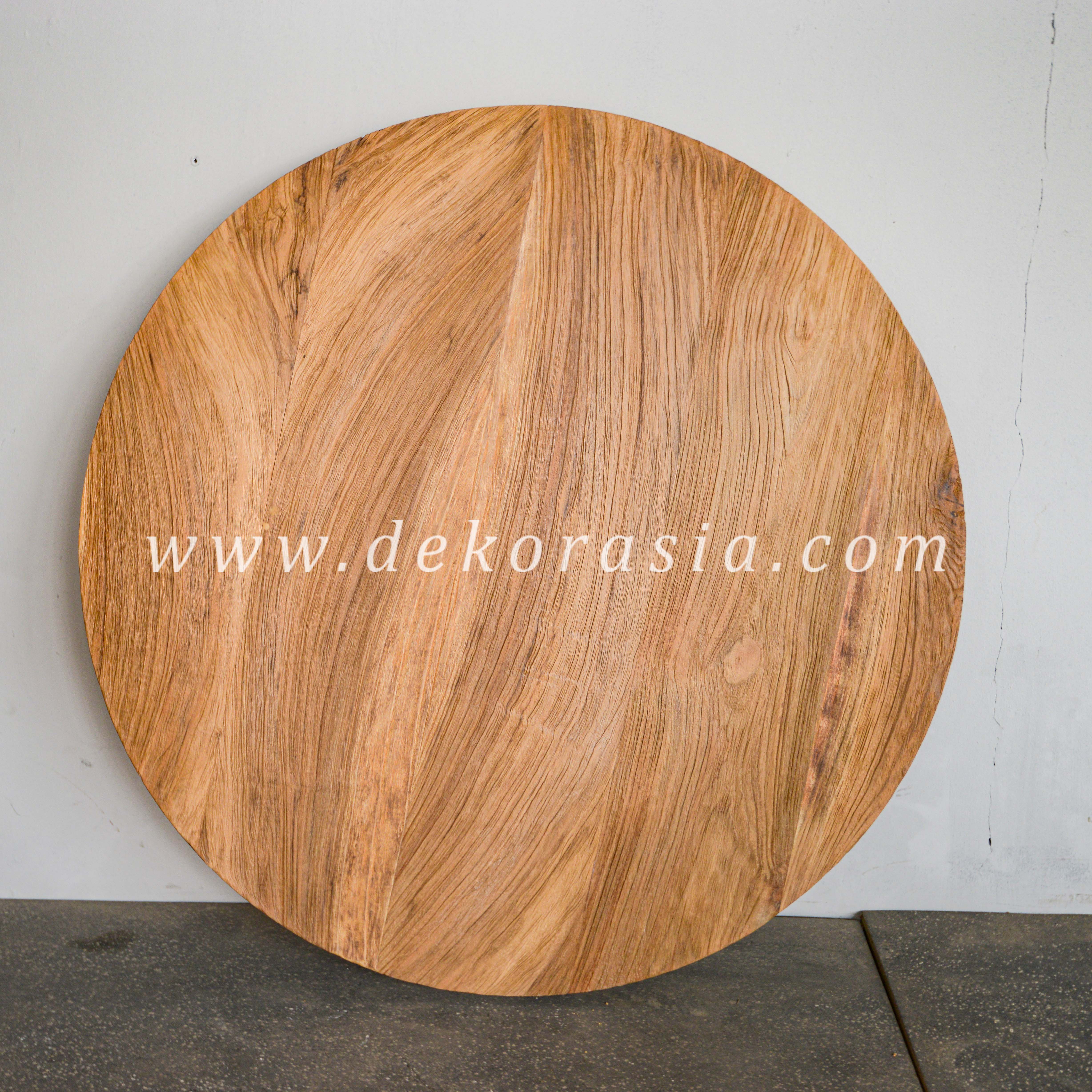 Round Recycled Wood Table Top